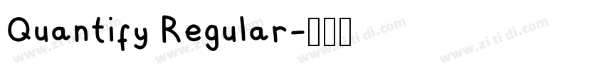 Quantify Regular字体转换